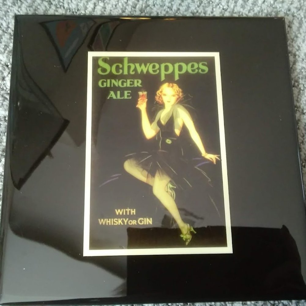 Vintage Schweppes Ginger Ale Wall Laminated Plaque/Sign